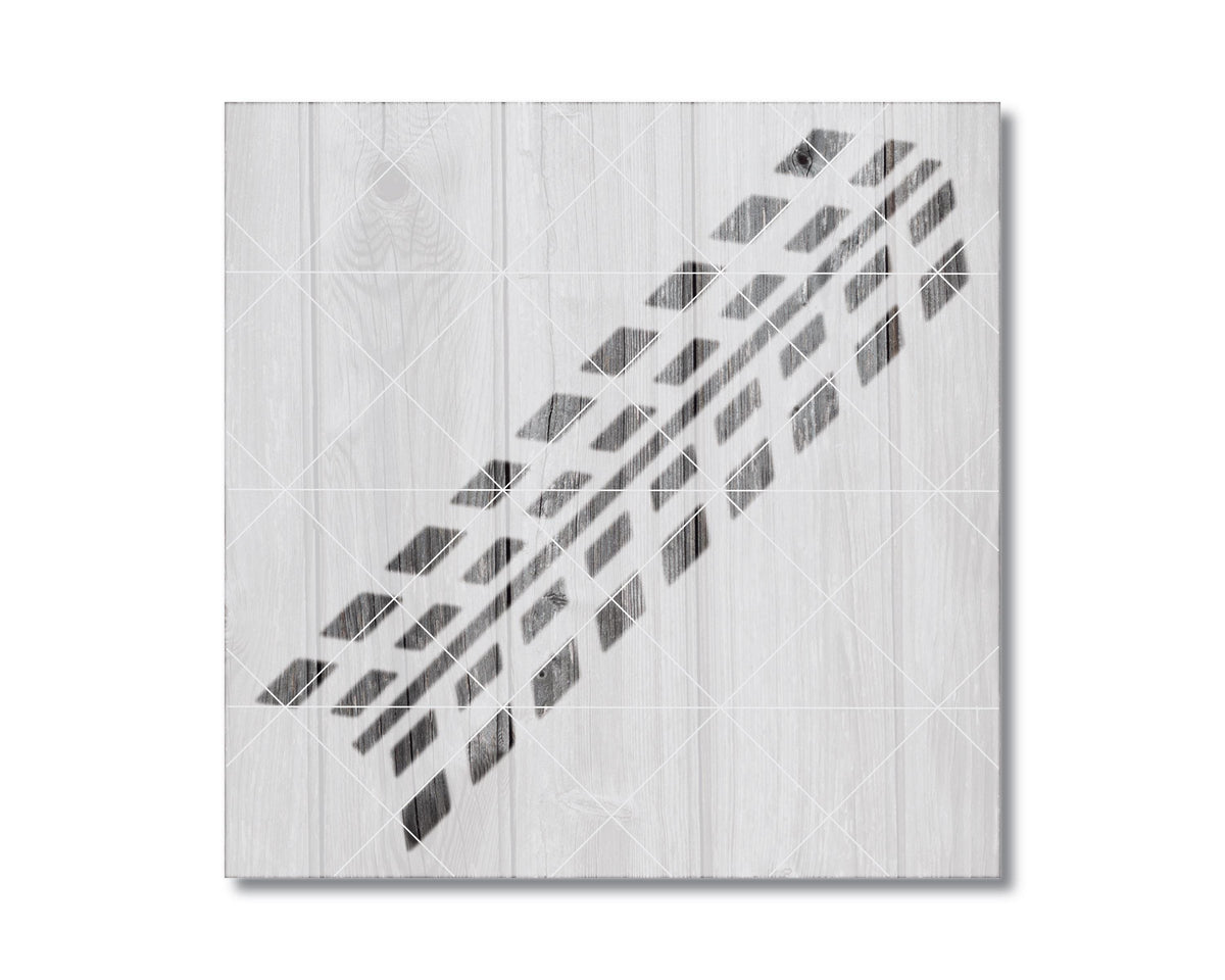 Tire Tracks Stencil, Reusable Stencil For Painting And Crafts, 2389