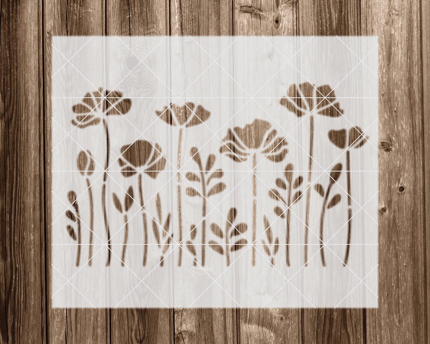 Wildflowers Stencil, Reusable Stencil For Painting, 2328