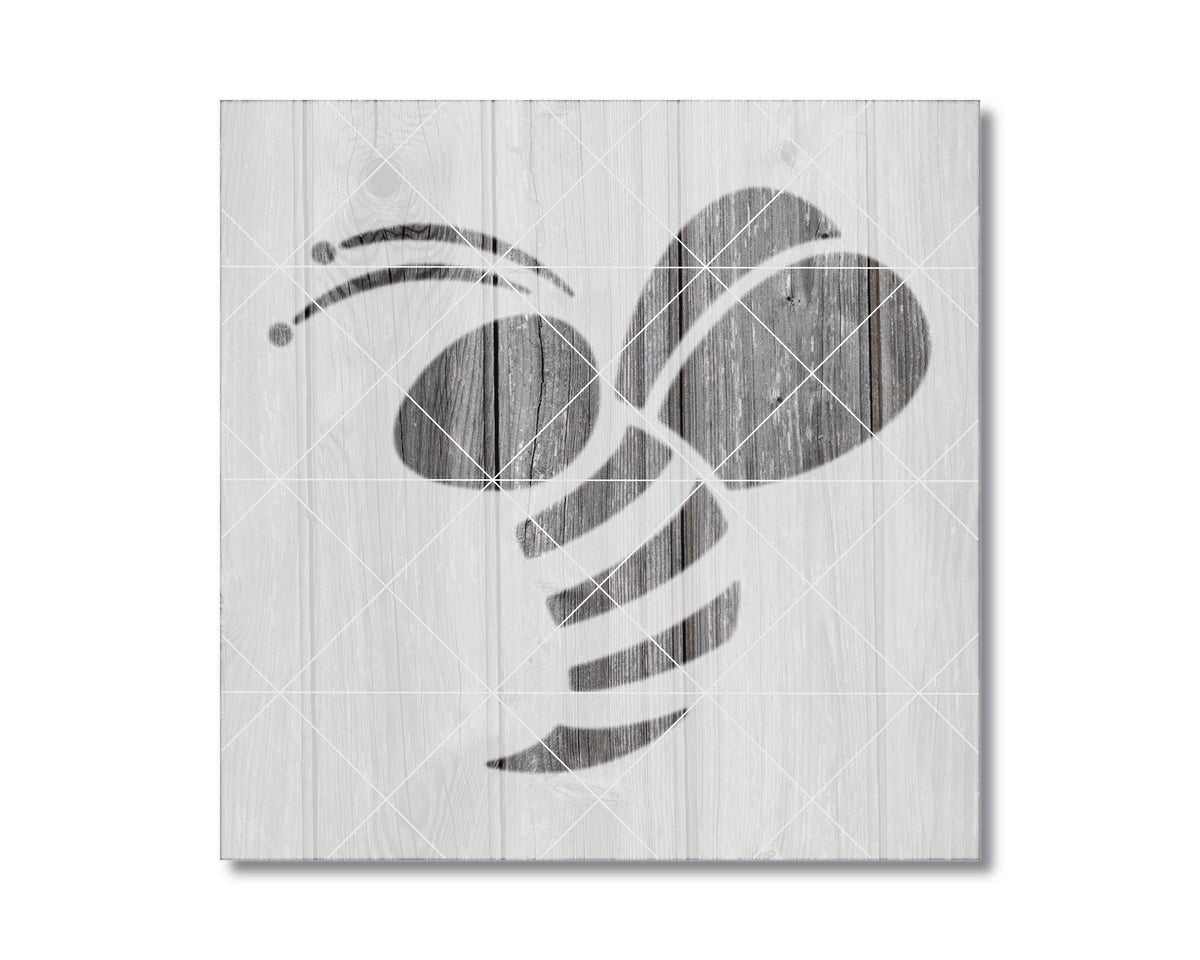 Bee Stencil Reusable - Durable Food Safe Mylar Craft Stencil For Painting & Baking