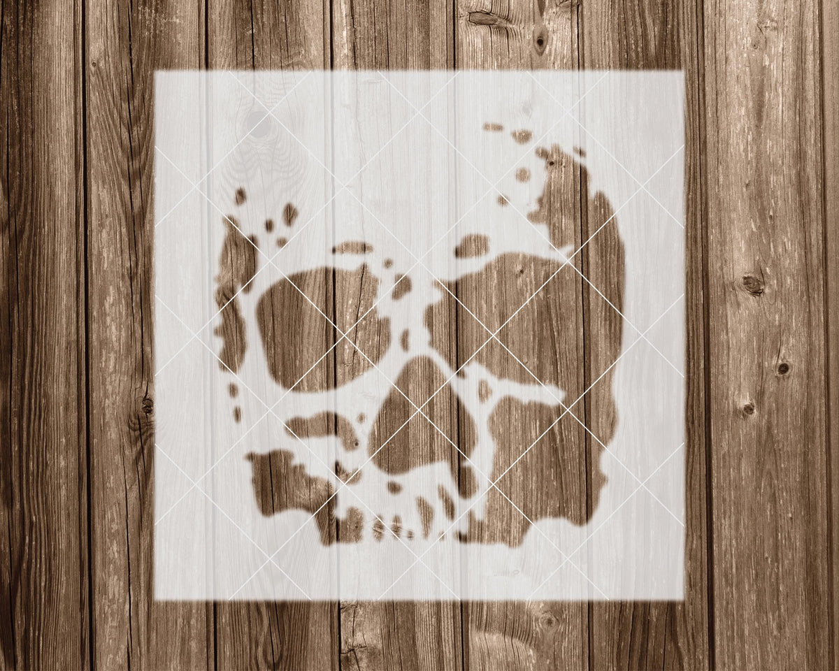 Skull Stencil: Eco Friendly, Durable Mylar - Reusable for Crafts