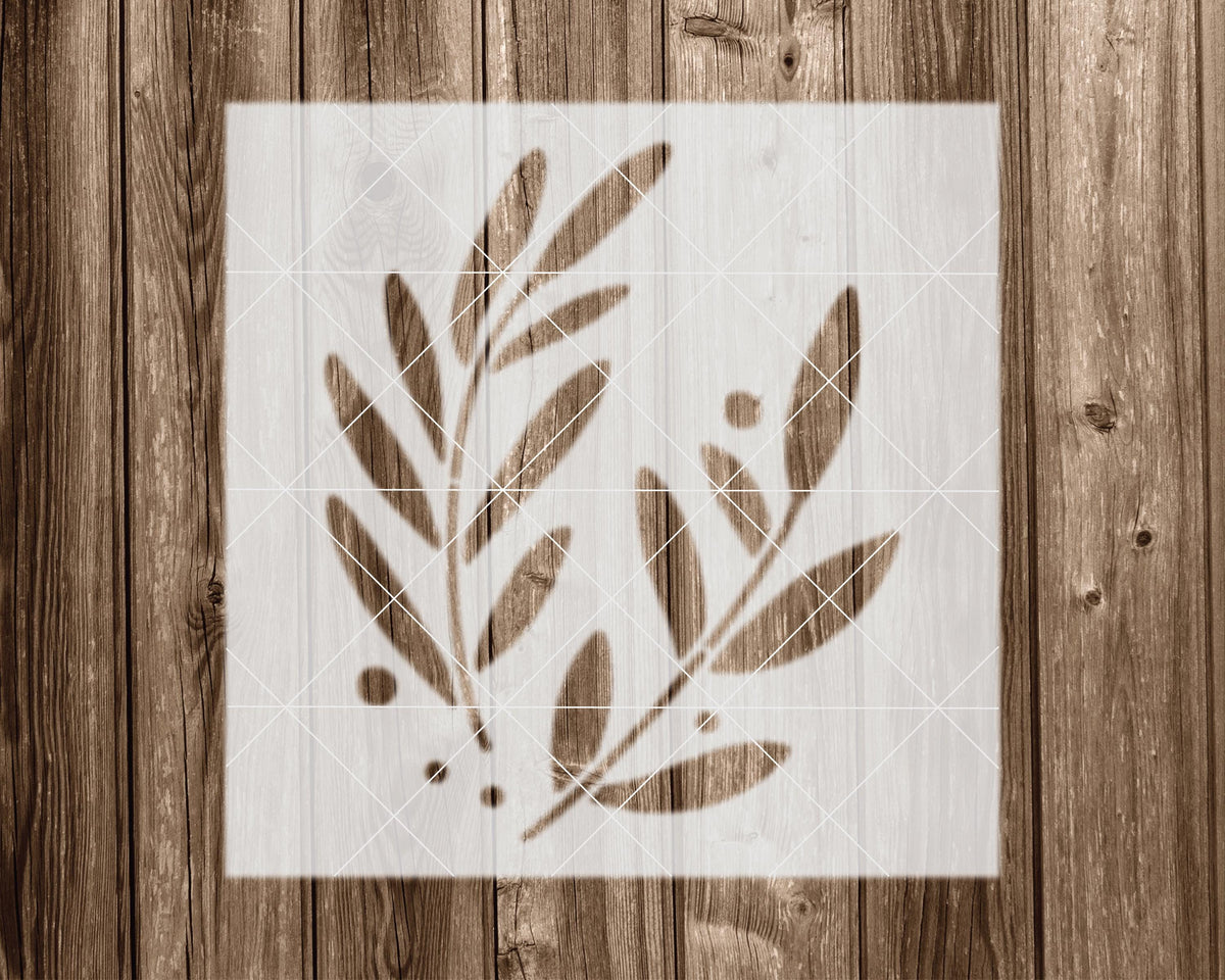 Olive Branch Stencil, Reusable Stencil For Painting And Crafts, 2272