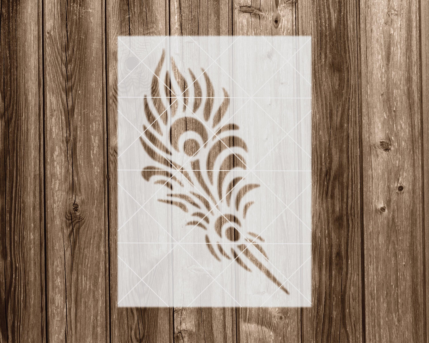 Feather Stencil, Reusable Stencil For Painting, 2248