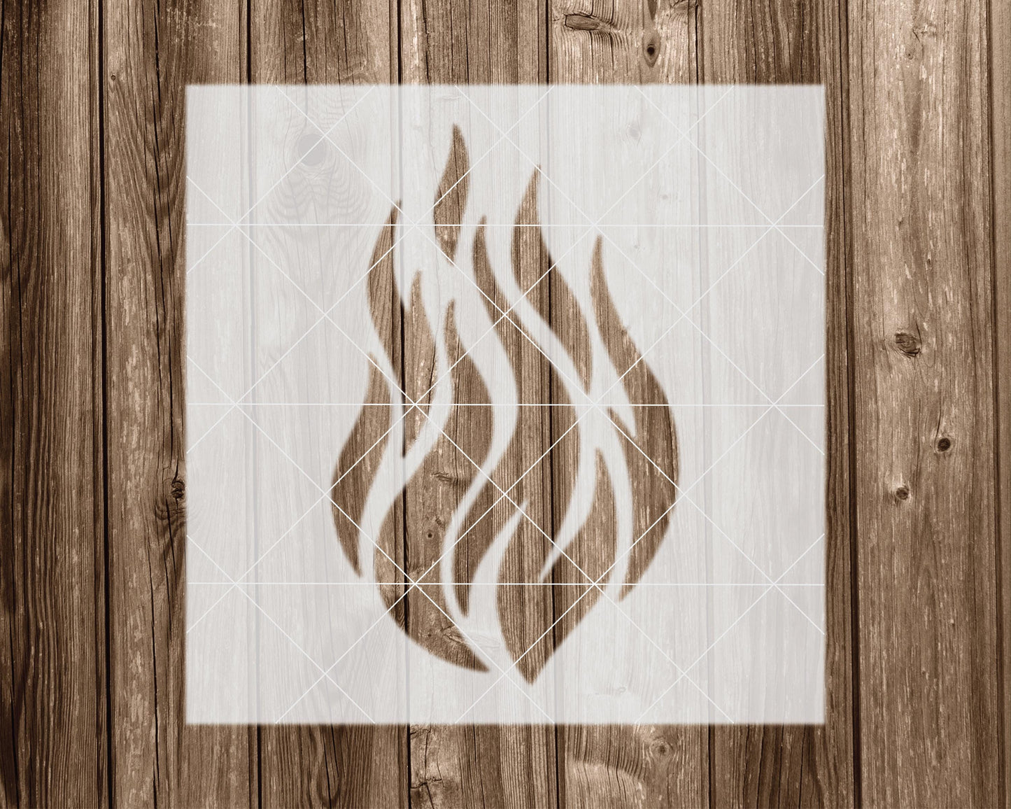 Fire Stencil, Reusable Stencil For Painting, 2172