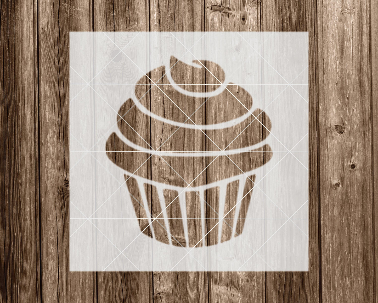 Cupcake Stencil, Reusable Stencil For Painting, 2110