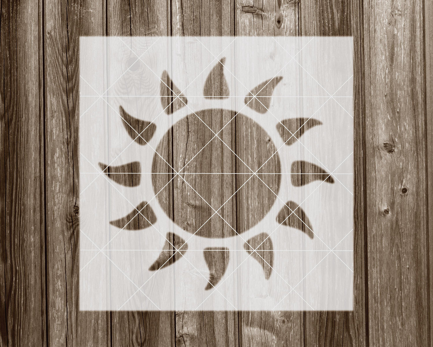 Sun Stencil, Reusable Stencil For Painting, 2094