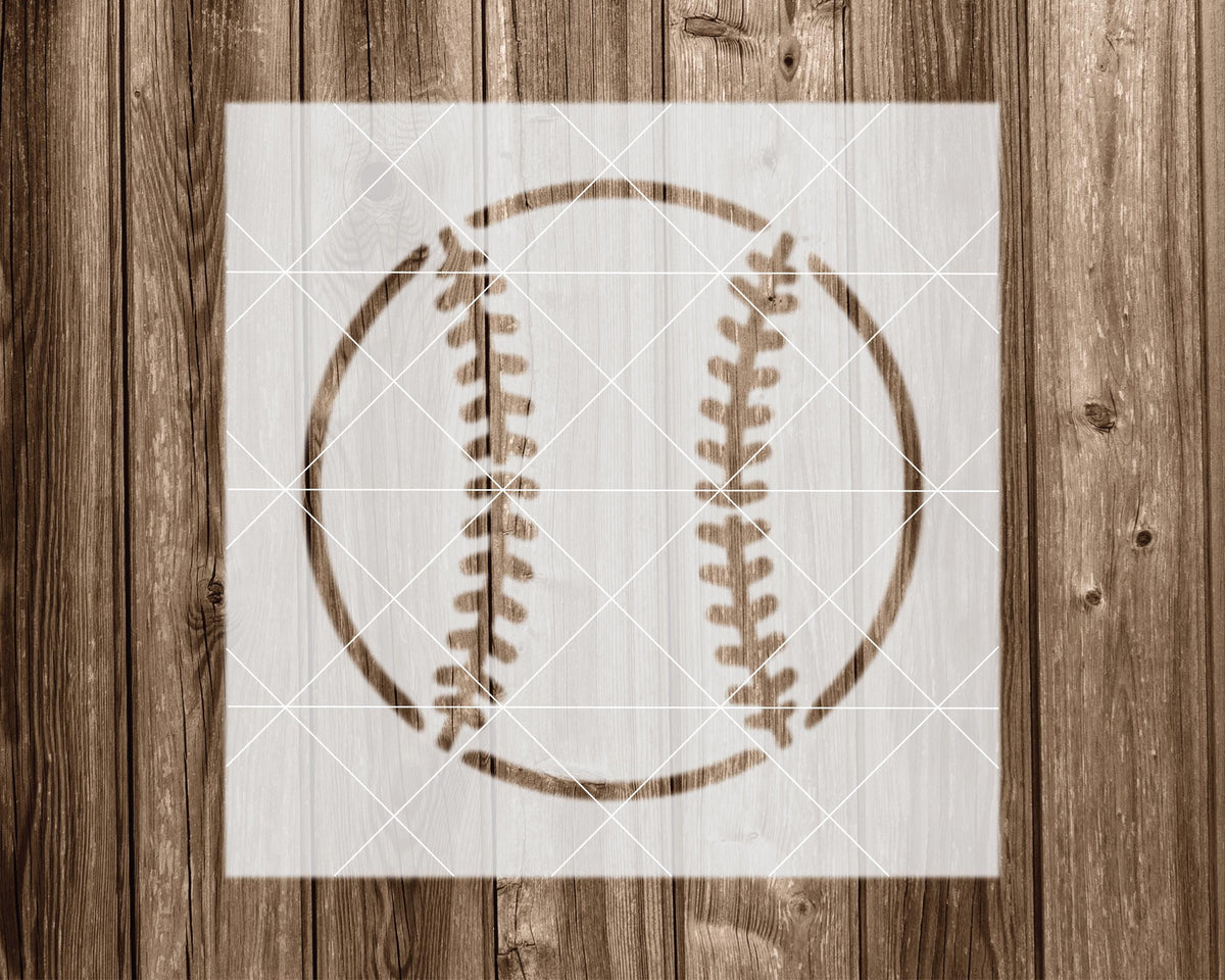 Baseball Stencil: Durable Mylar Template - Reusable for Crafts 2404