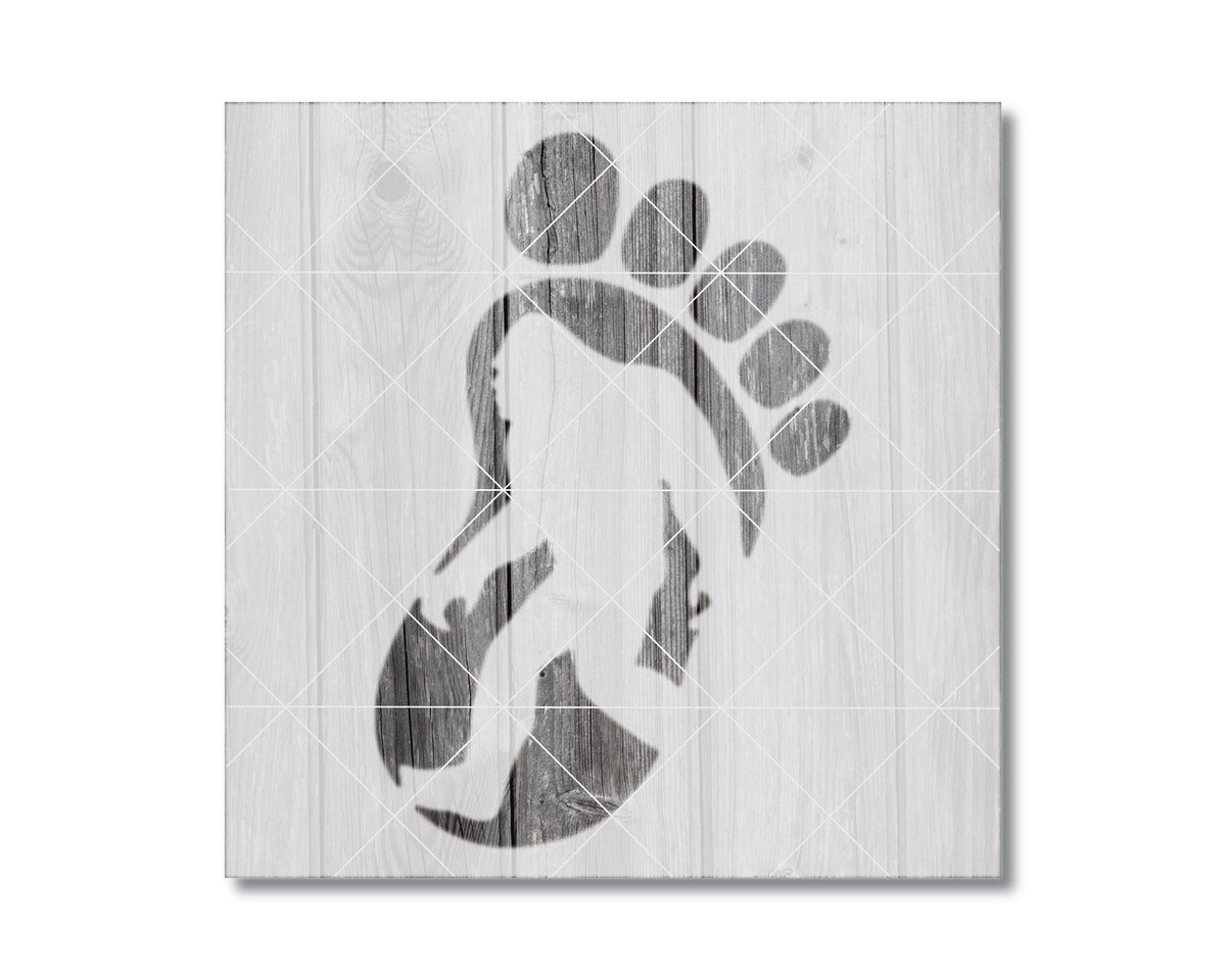 Sasquatch Stencil, Reusable Mylar for Painting and Crafts, 2379