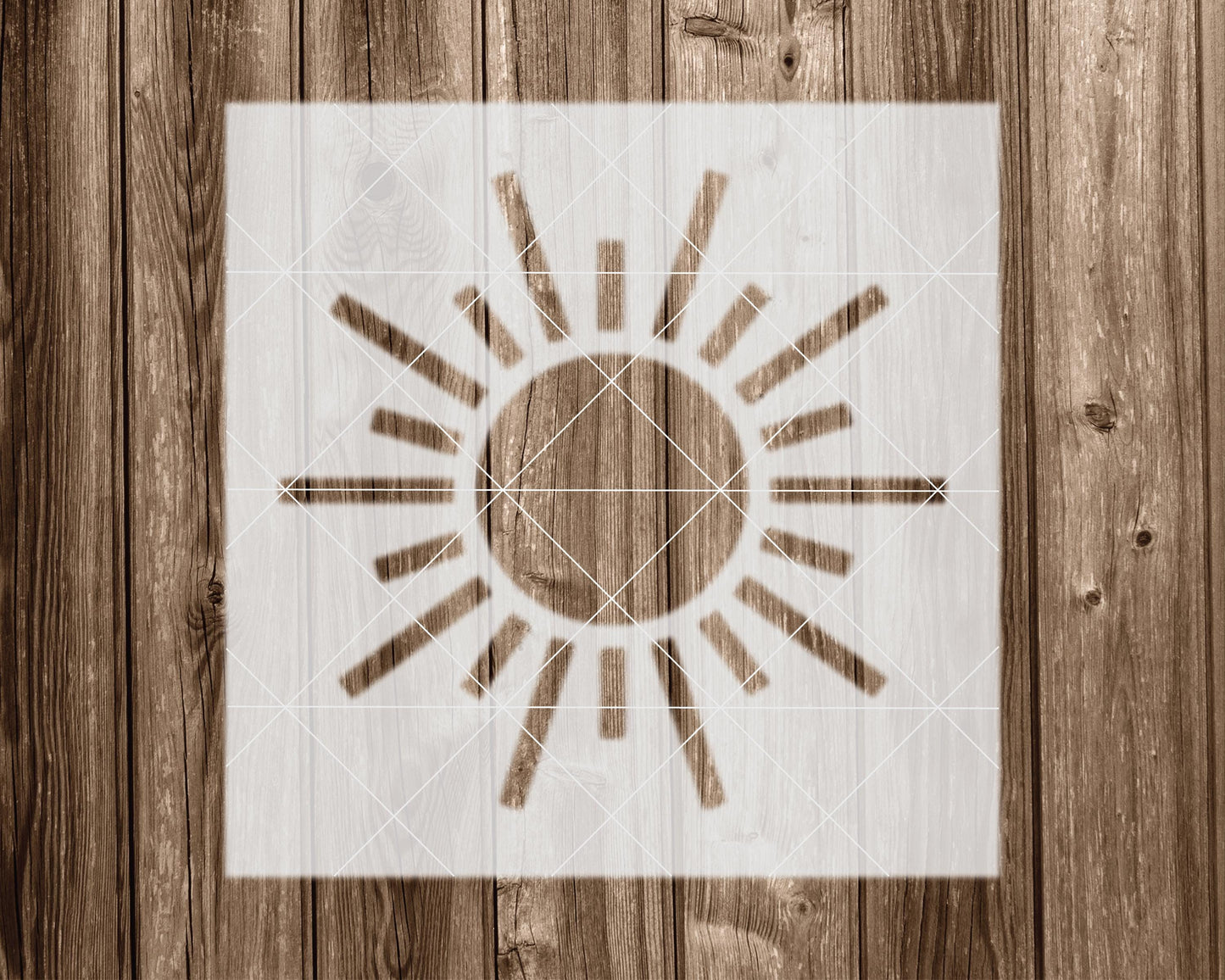 Sun Stencil, Reusable Stencil For Painting, 2180