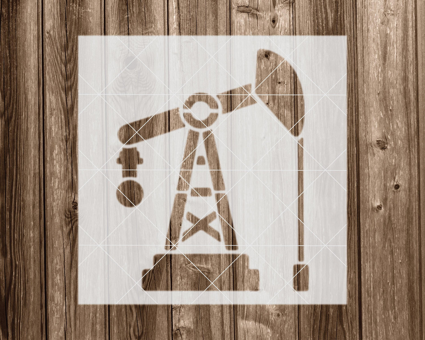 Oil Pumpjack Stencil, Reusable Stencil For Painting, 2253