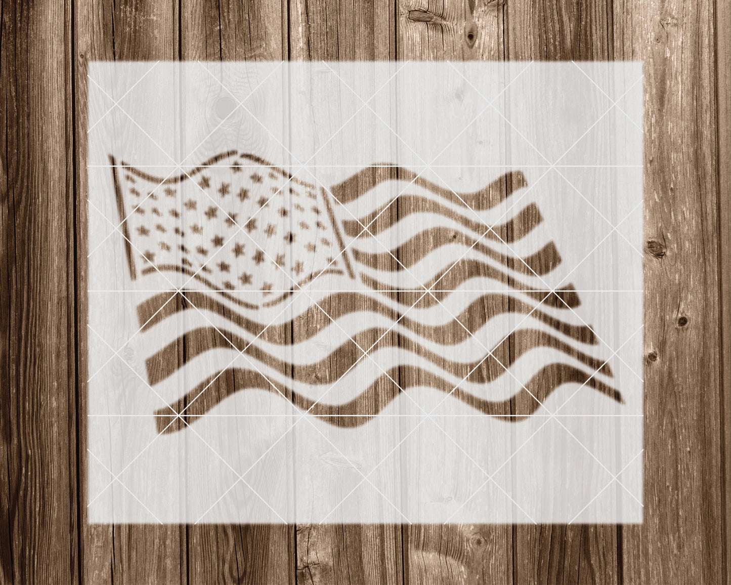 American Flag Stencil, Reusable Stencil For Painting, 2280
