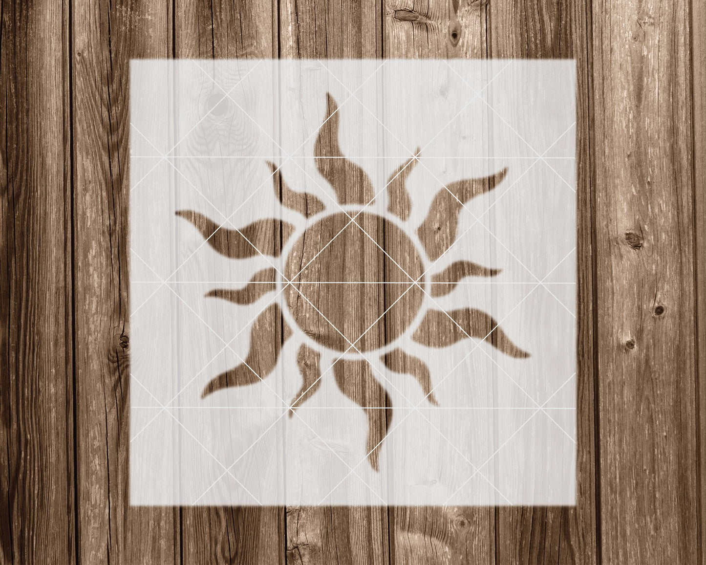 Sun Stencil, Reusable Stencil For Painting, 2207