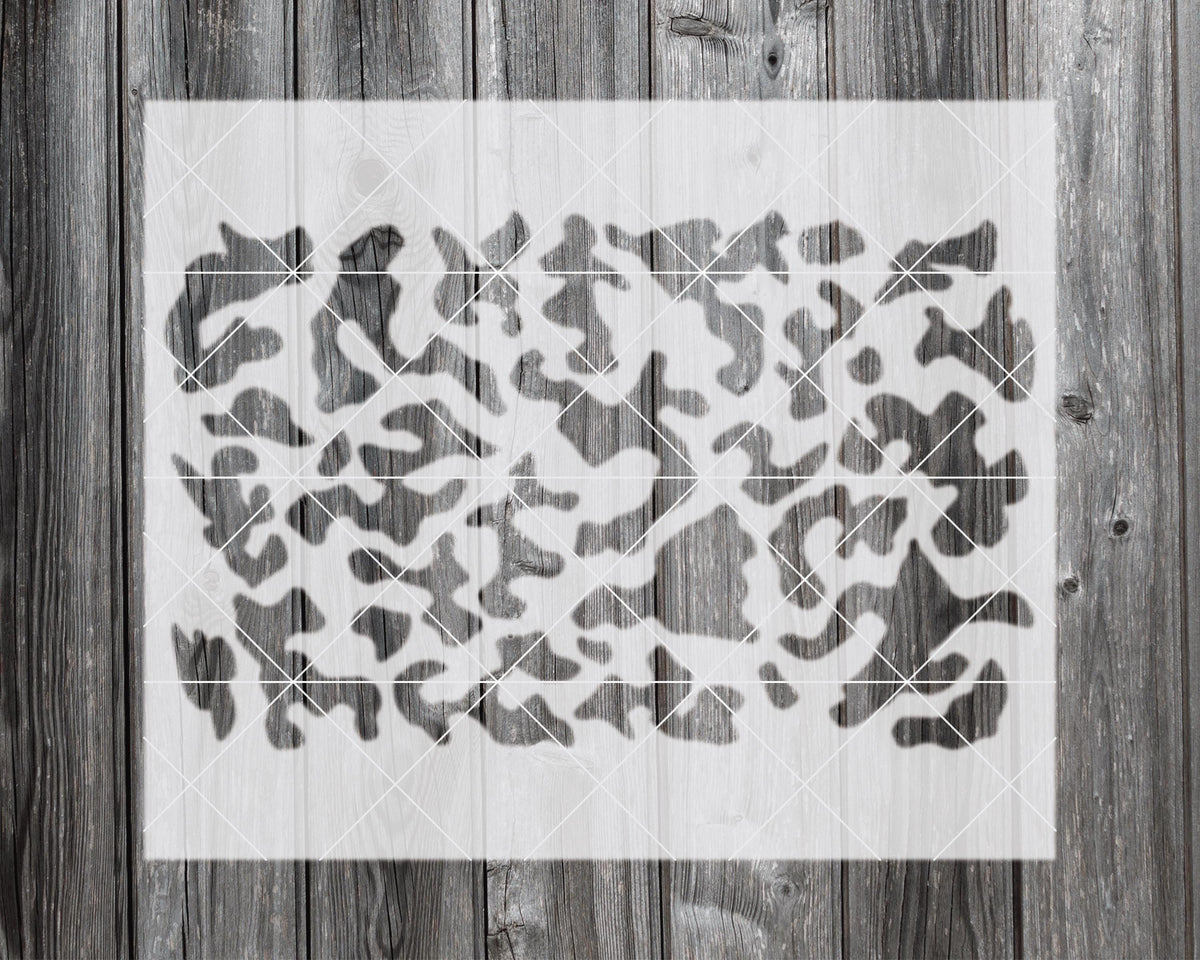 Camo Stencil for Painting - Reusable, Food Safe Mylar 2415