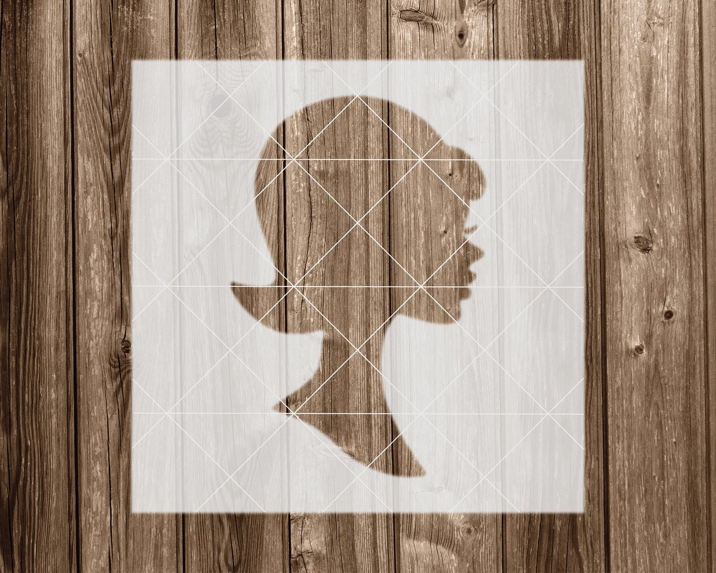 Woman Silhouette Stencil, Reusable Stencil For Painting And Crafts, 2224