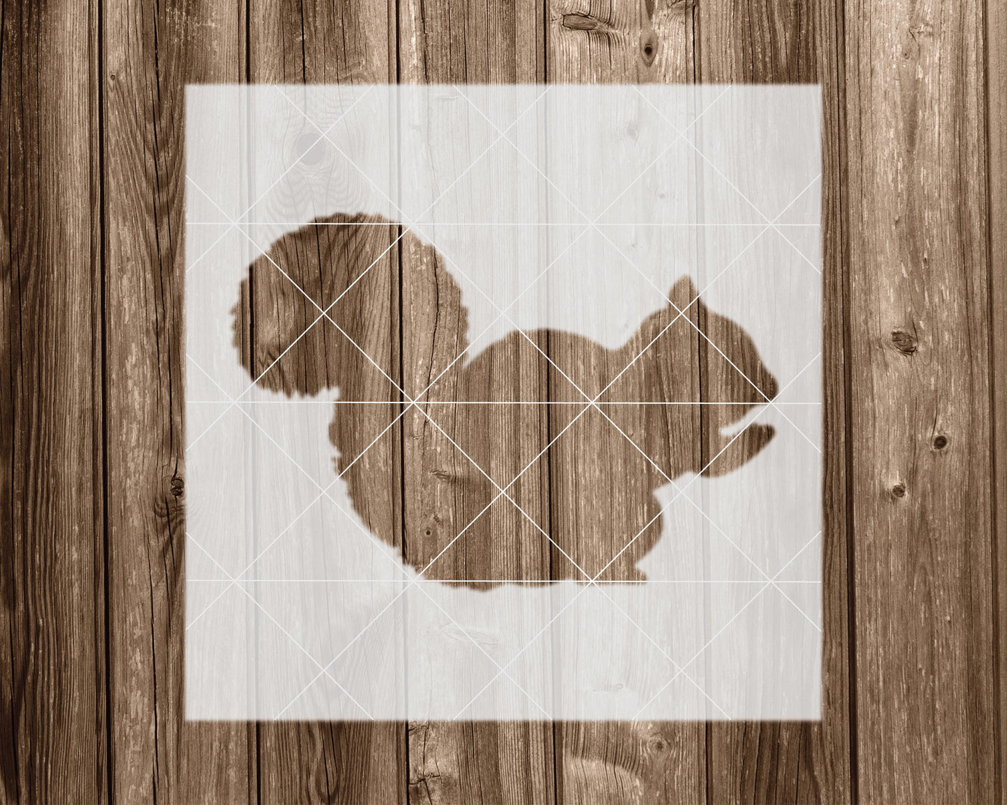 Squirrel Stencil, Reusable Stencil For Painting, 2095