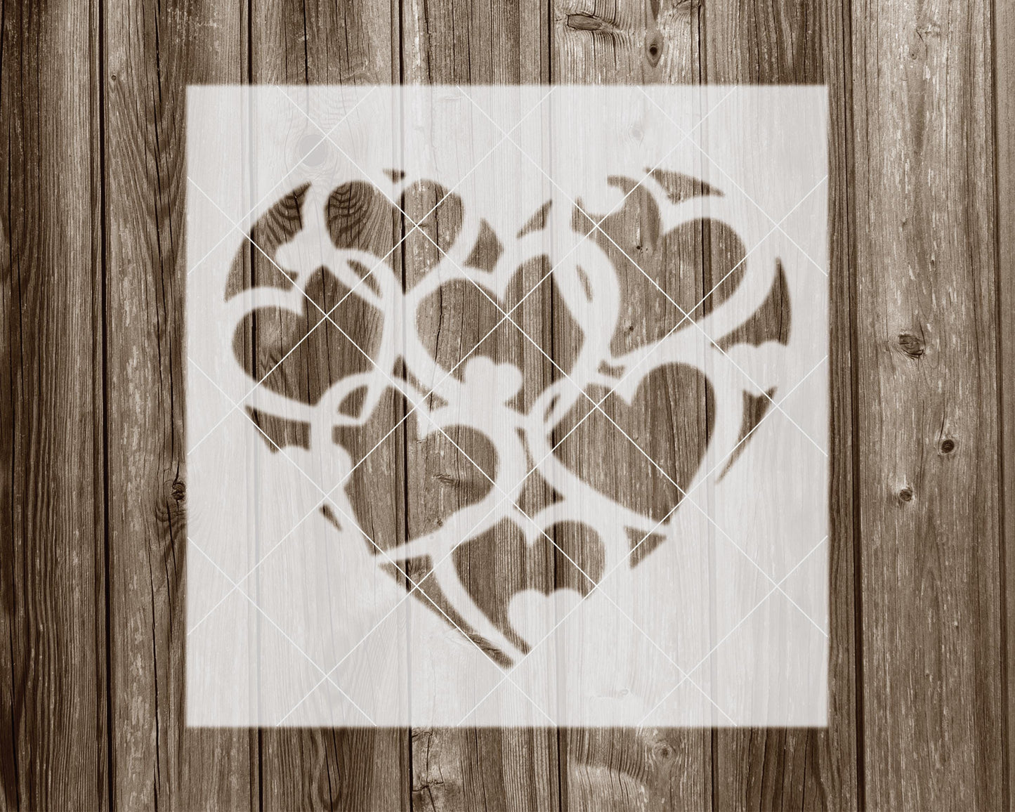 Heart Stencil, Reusable Stencil For Painting, 2078
