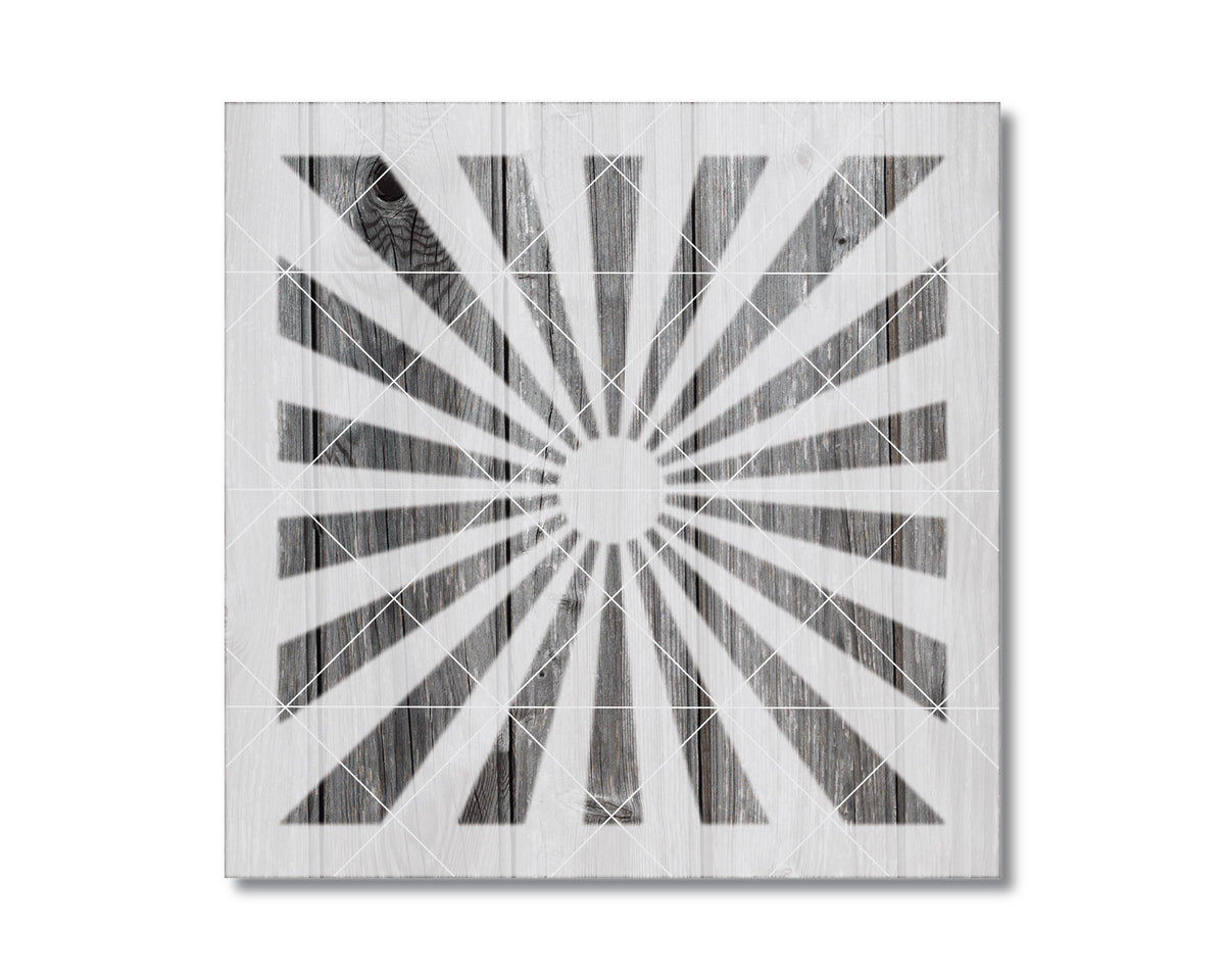 Sunburst Stencil, Reusable Mylar for Painting and Crafts, 2367