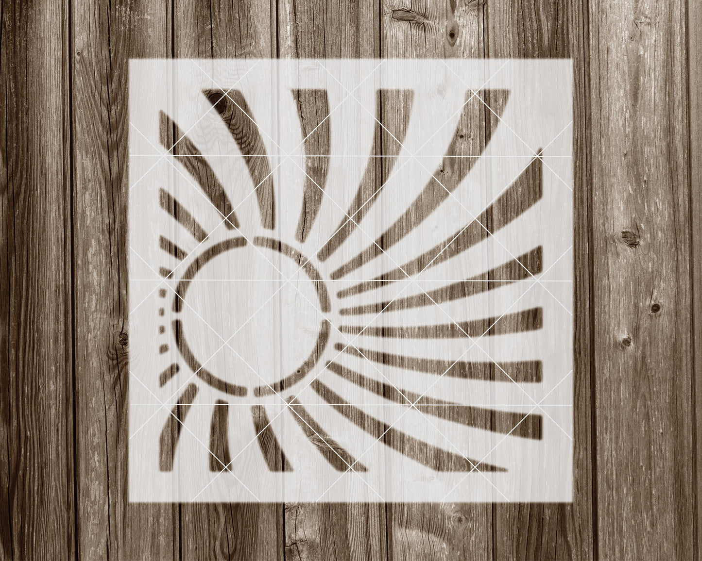 Sun Stencil, Reusable Stencil For Painting, 2185