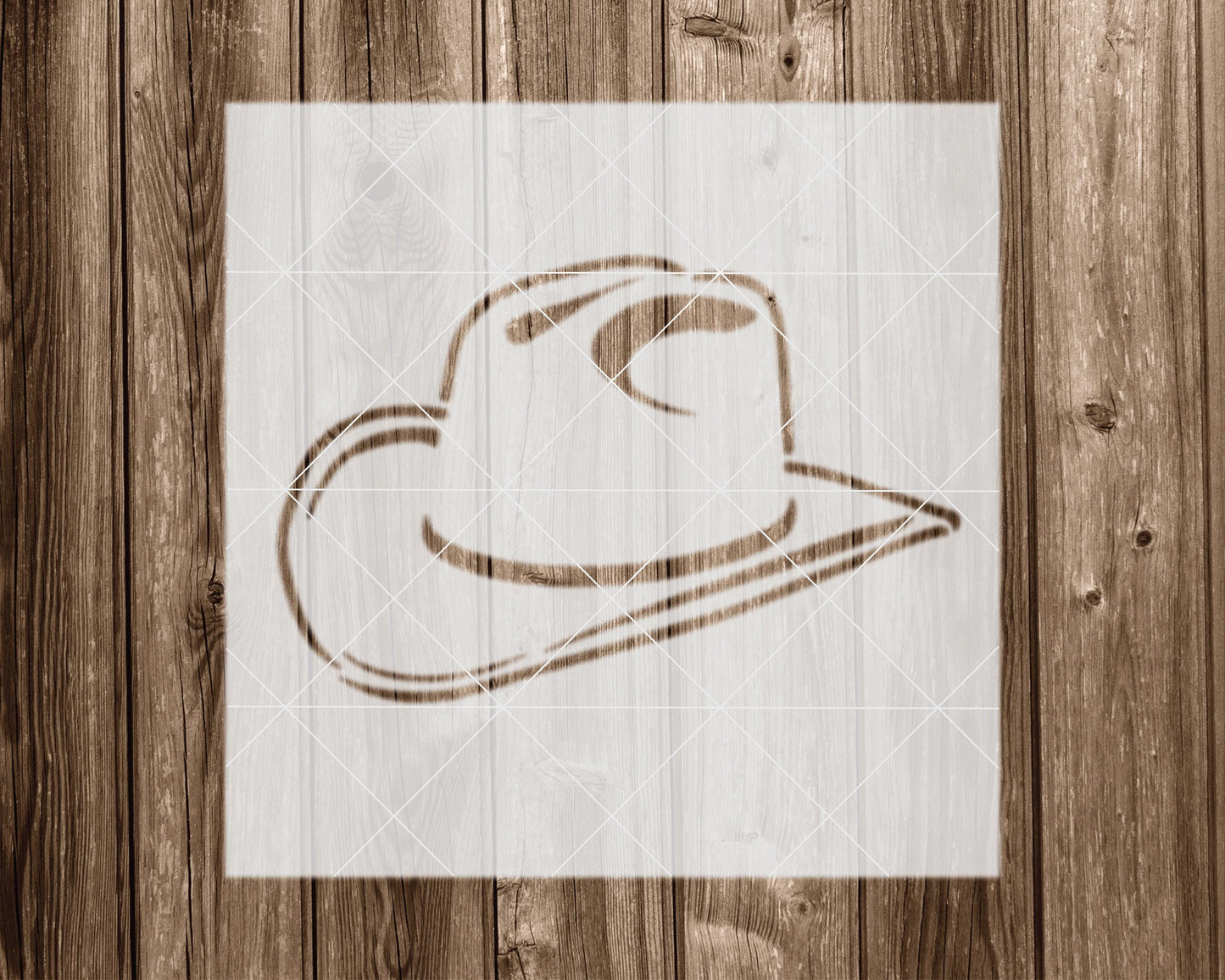 Cowboy Hat Stencil, Reusable Stencil For Painting And Crafts, 2226