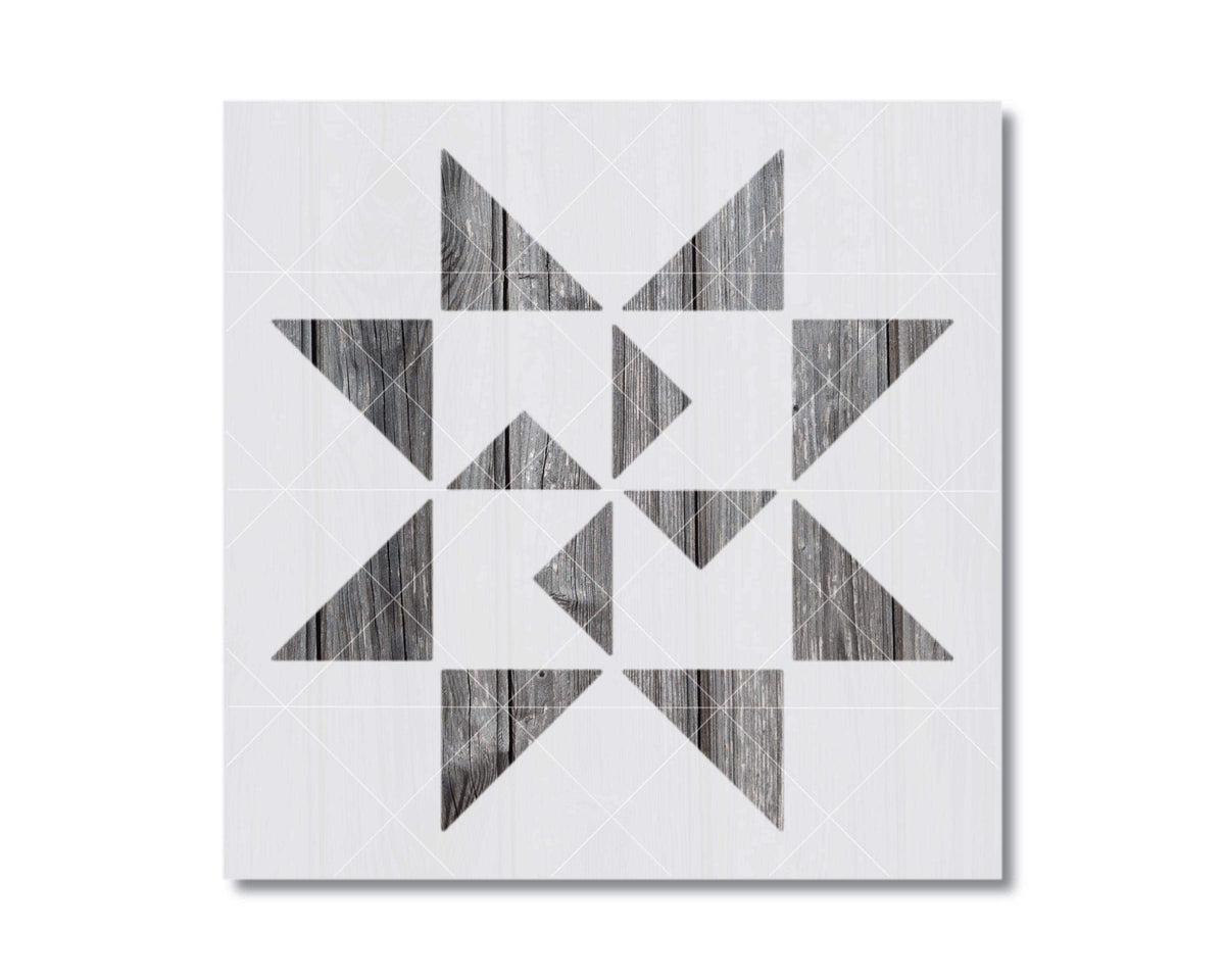 The image is a square-shaped design composed of various geometric shapes, including triangles and rectangles, arranged in a visually appealing pattern.