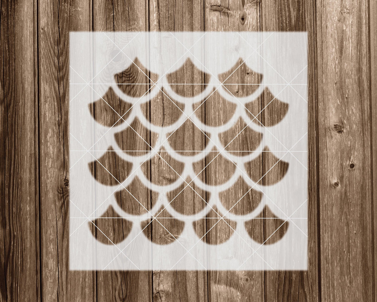 Fish Scales Pattern Stencil, Reusable Stencil For Painting And Crafts, 2179