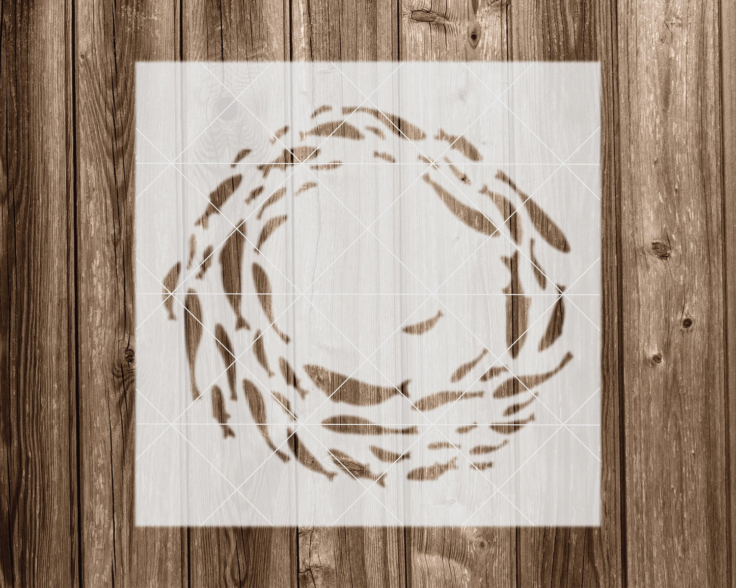 School Of Fish Stencil, Reusable Stencil For Painting And Crafts, 2255