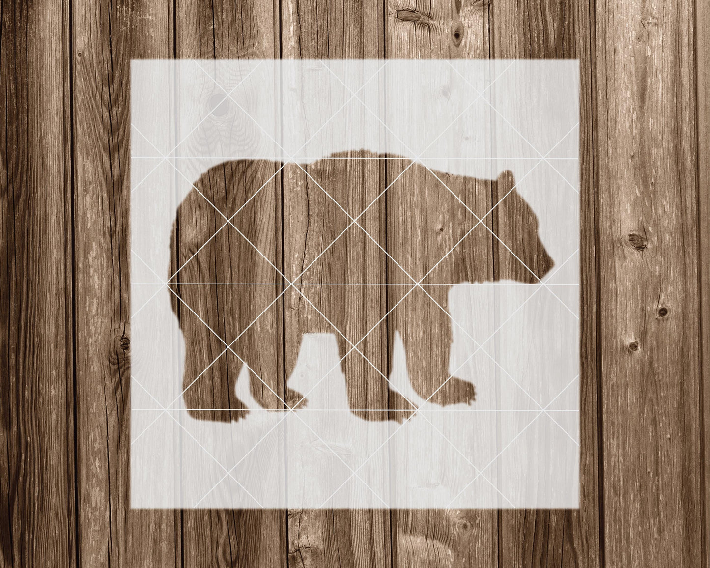 Bear Stencil, Reusable Stencil For Painting, 2126