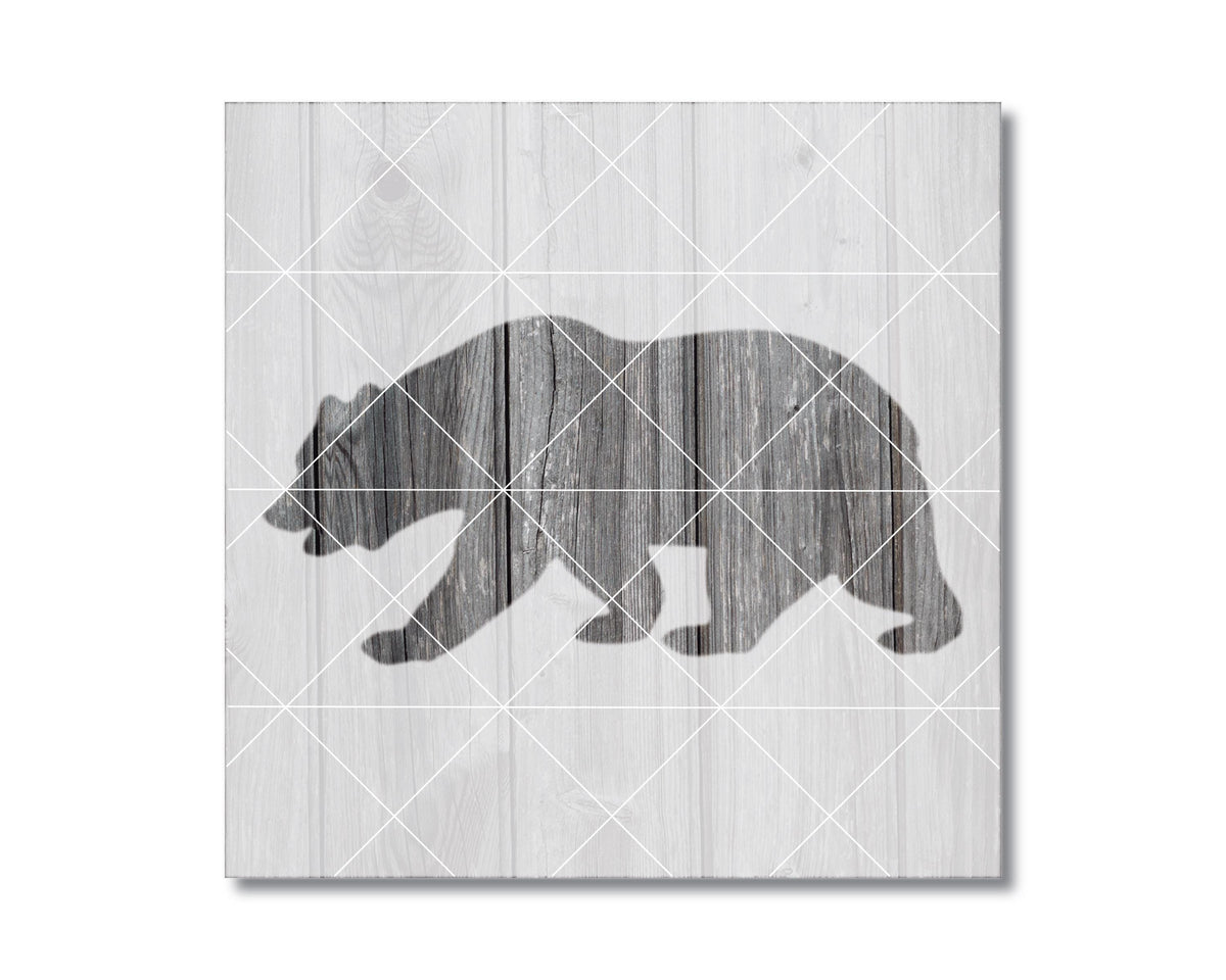 Bear Stencil Reusable - Food Safe Mylar Painting Template | 2412