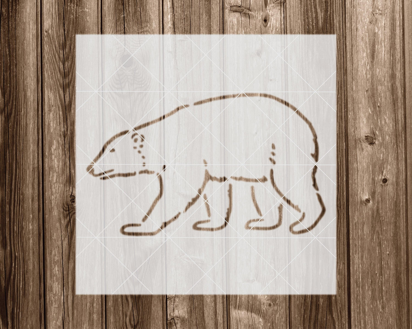 Polar Bear Stencil, Reusable Stencil For Painting And Crafts, 2205