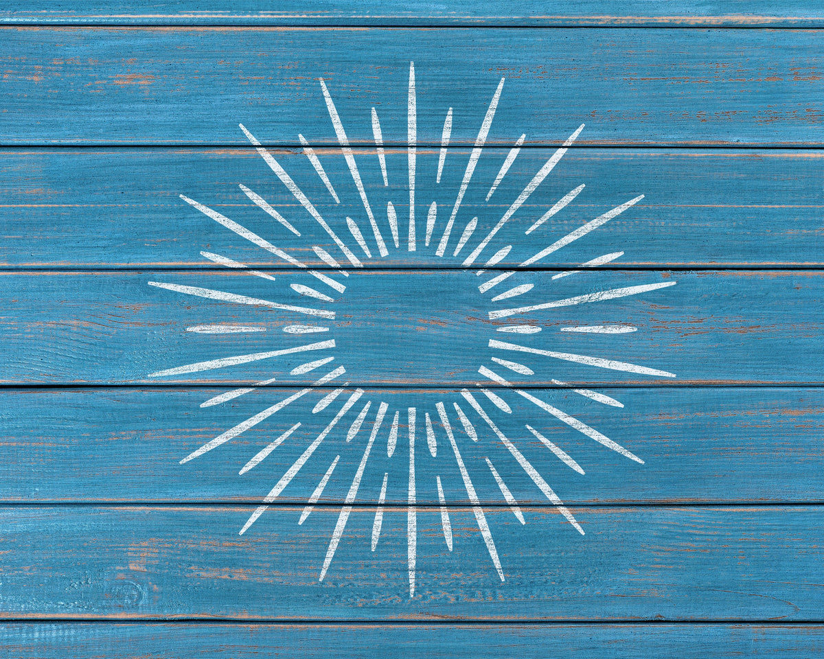 Sunburst Stencil, Reusable Stencil For Painting And Crafts, 638