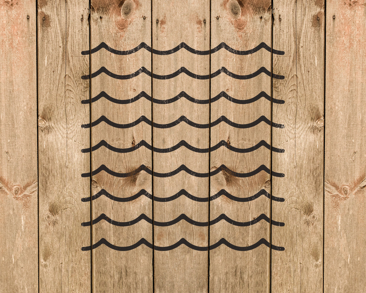 Waves Stencil, Reusable Stencil For Painting And Crafts, 704