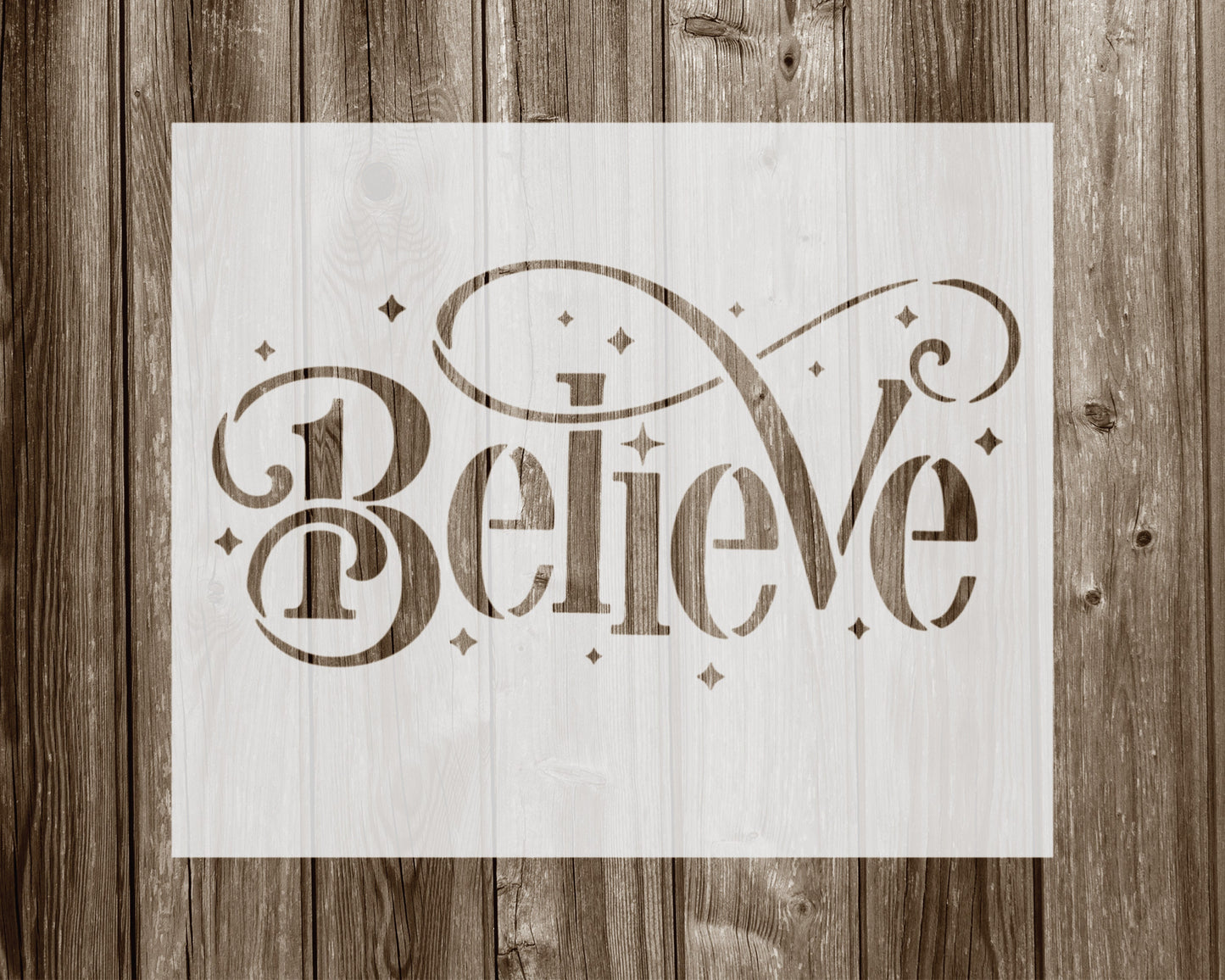 Believe Reusable Painting Stencil, Reusable Stencil For Painting, 920
