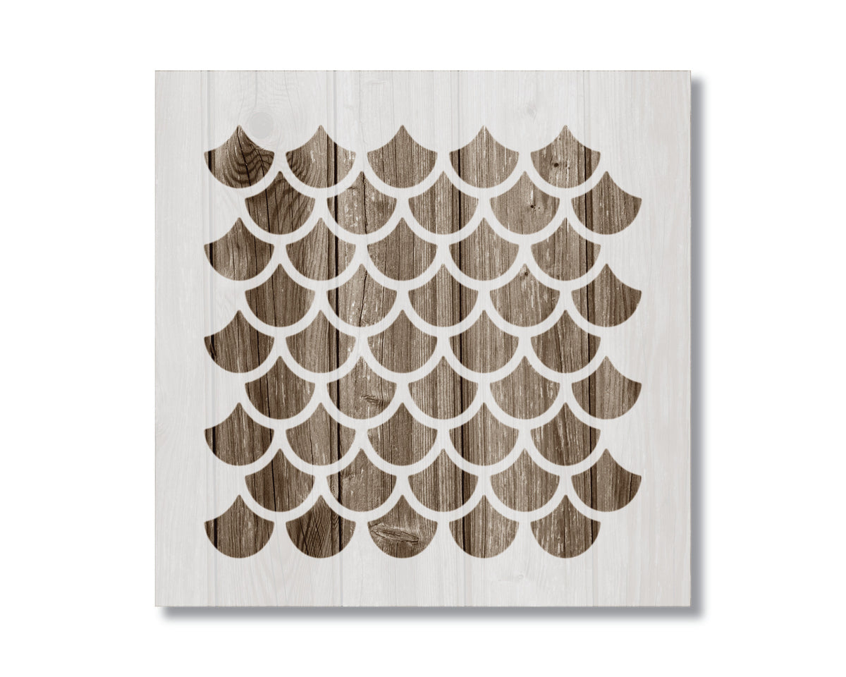 Fish Scales Stencil, Reusable Stencil For Painting And Crafts, 1009