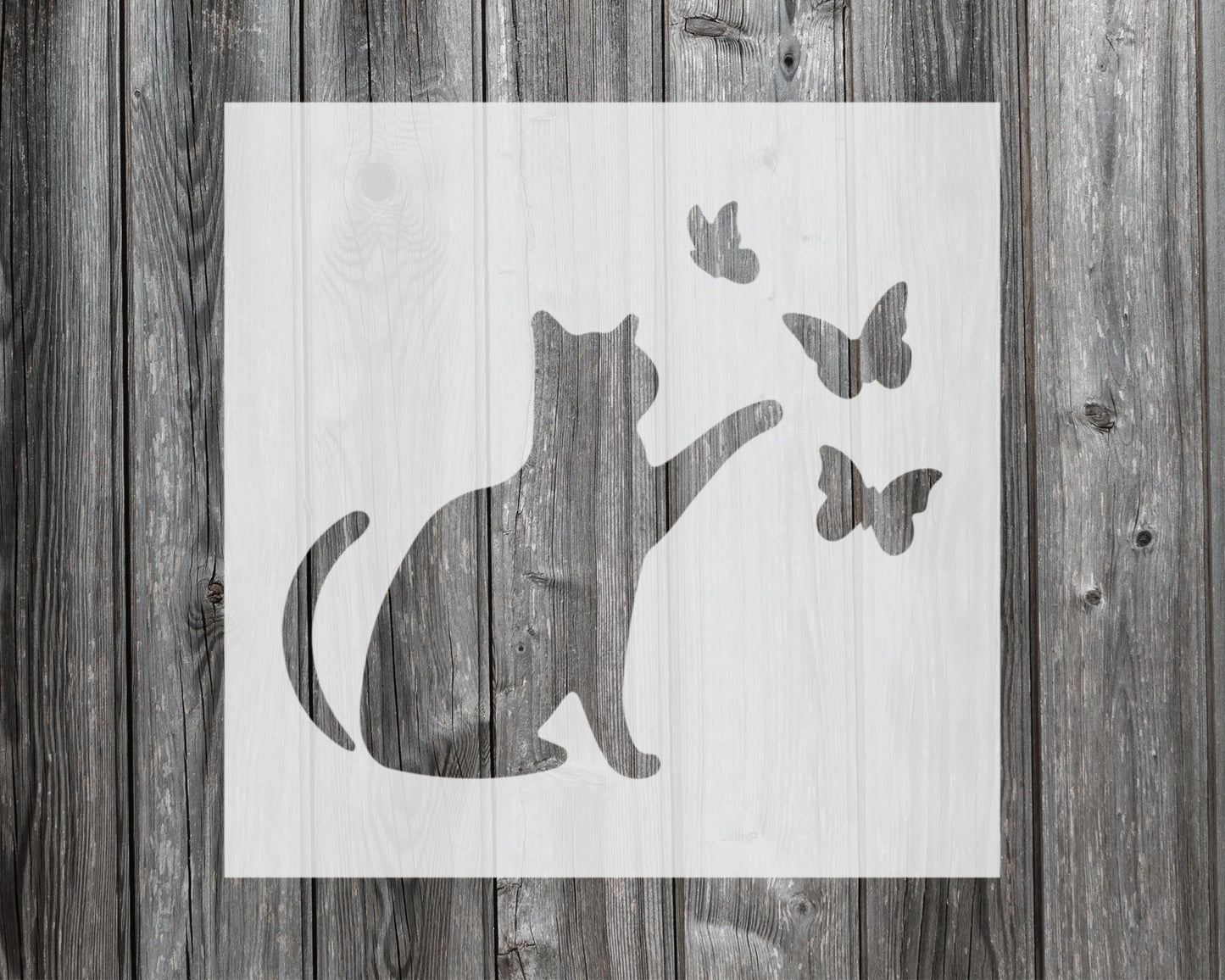 Cat Stencil - Reusable Mylar Stencil for Painting 791