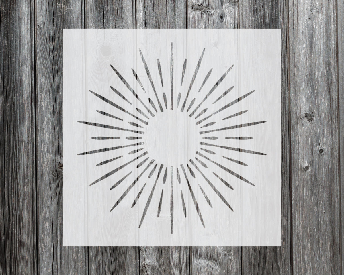 Sunburst Stencil, Reusable Stencil For Painting And Crafts, 638