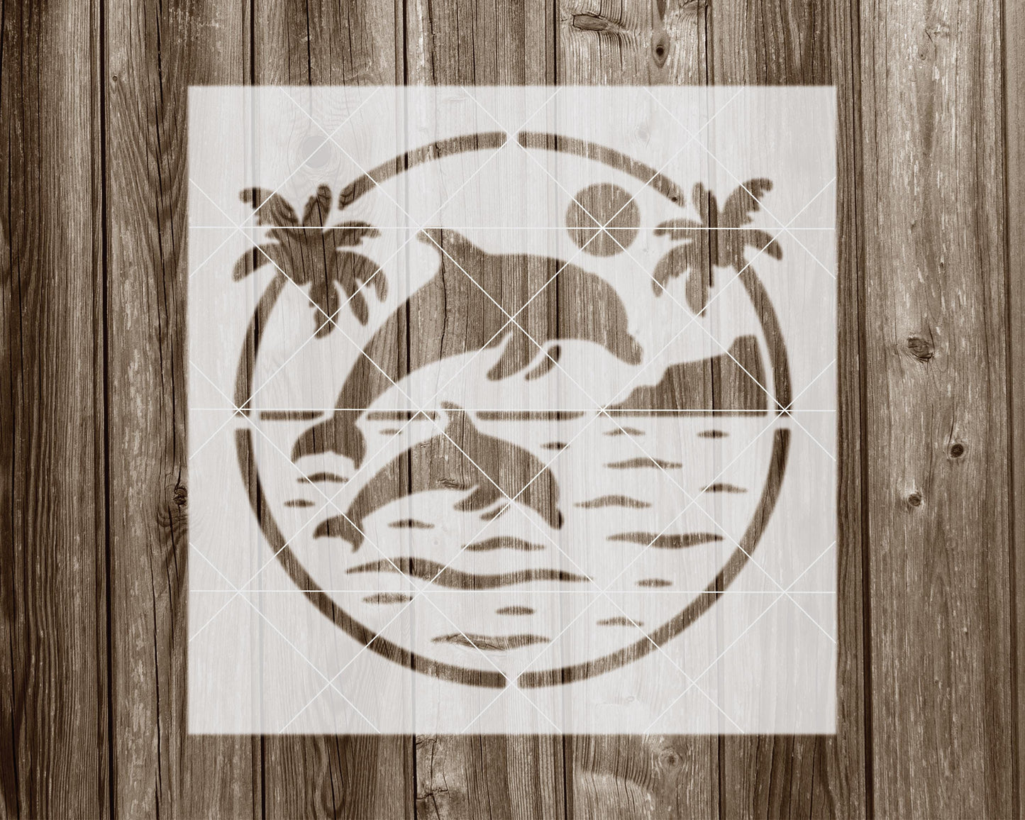Dolphins Stencil, Reusable Stencil For Painting And Crafts, 2040