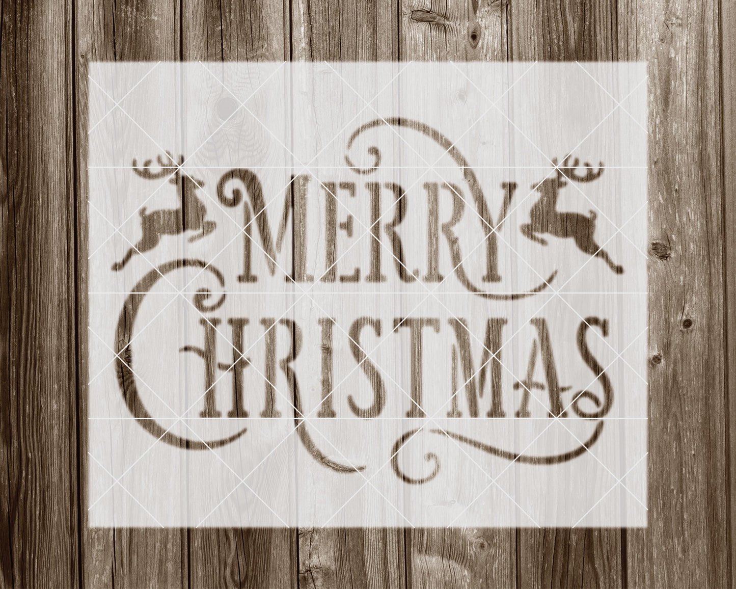 Merry Christmas Stencil, Reusable Stencil For Painting, 2074