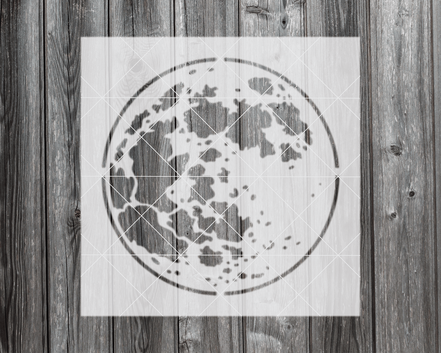 a picture of the earth on a piece of wood