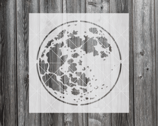 a picture of the earth on a piece of wood