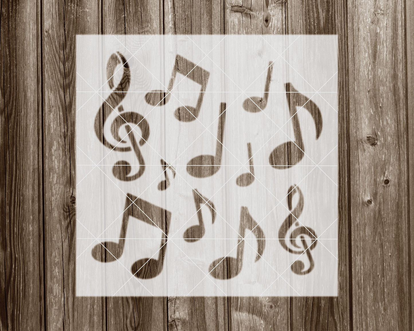 Music Notes Stencil, Reusable Stencil For Painting, 2186