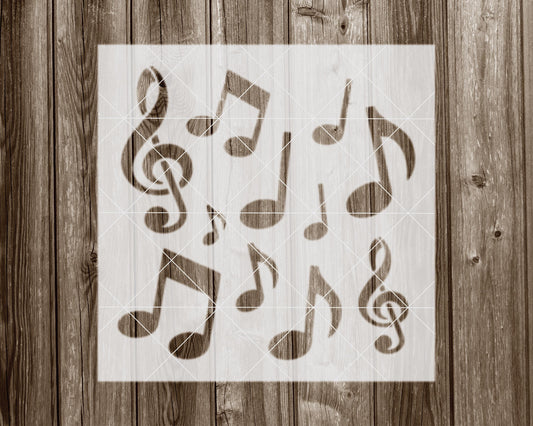 Music Notes Stencil, Reusable Stencil For Painting, 2186