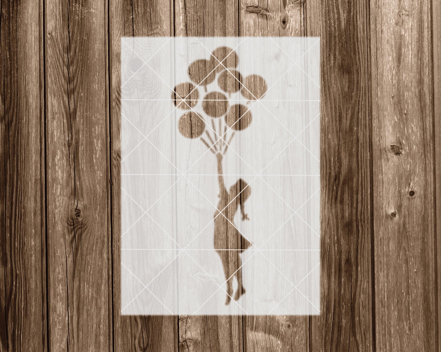 Banksy Balloon Girl Stencil, Reusable Stencil For Painting, 2290