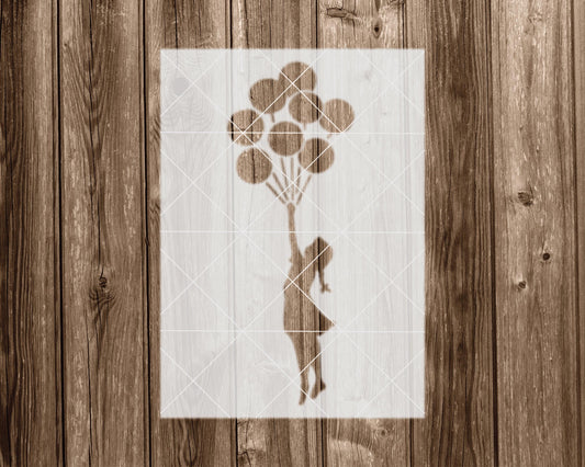 Banksy Balloon Girl Stencil, Reusable Stencil For Painting, 2290