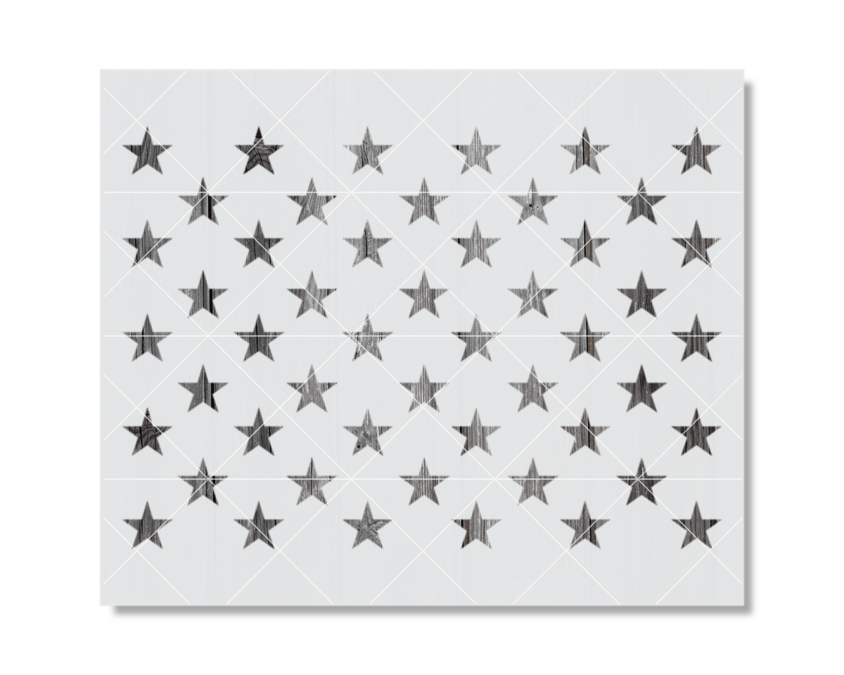 a repeating pattern of black and white stars arranged in a grid-like fashion.