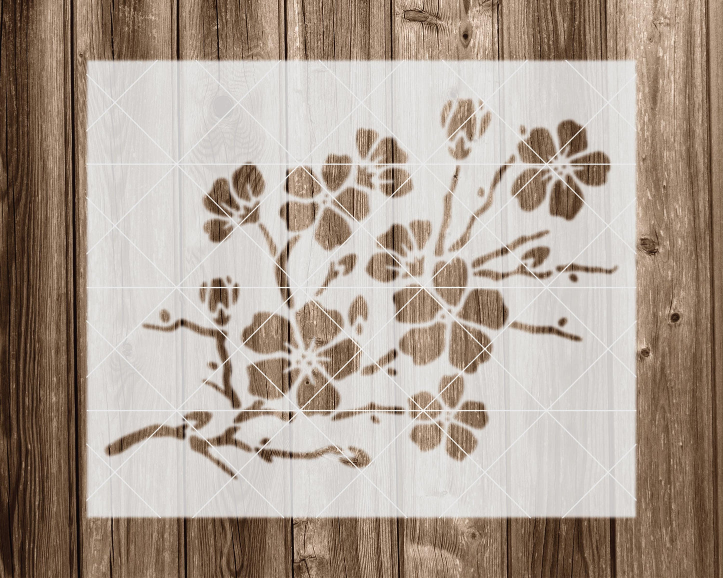 Cherry Blossom Stencil, Reusable Stencil For Painting, 2220