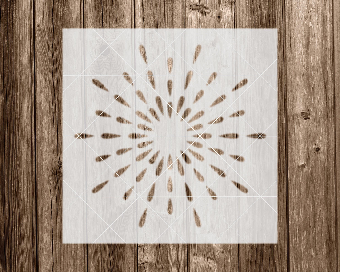 Sunburst Stencil, Reusable Stencil For Painting, 2203