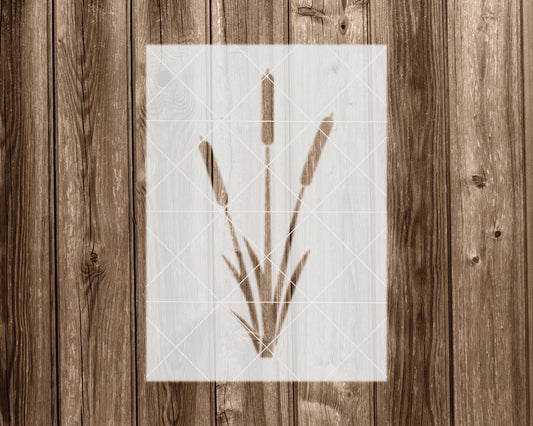 Cattail Stencil, Reusable Stencil For Painting, 2107