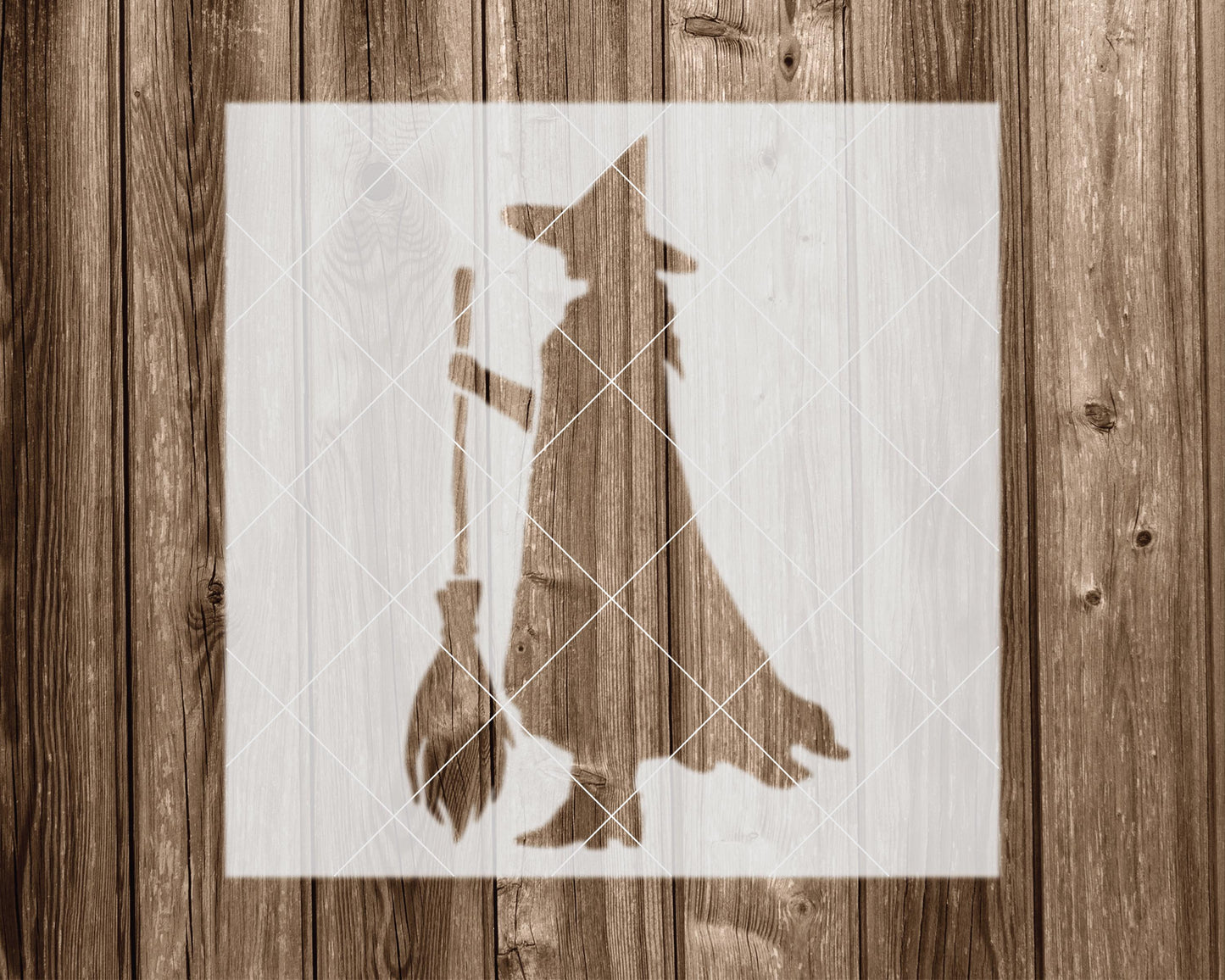 Witch Stencil, Reusable Mylar for Painting and Crafts, 2376