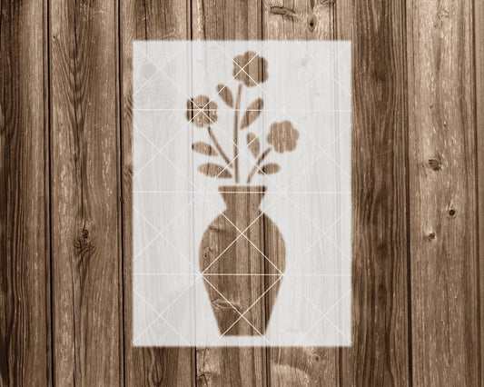 Plant Vase Stencil - Reusable Painting Stencil for Precise Craft Projects