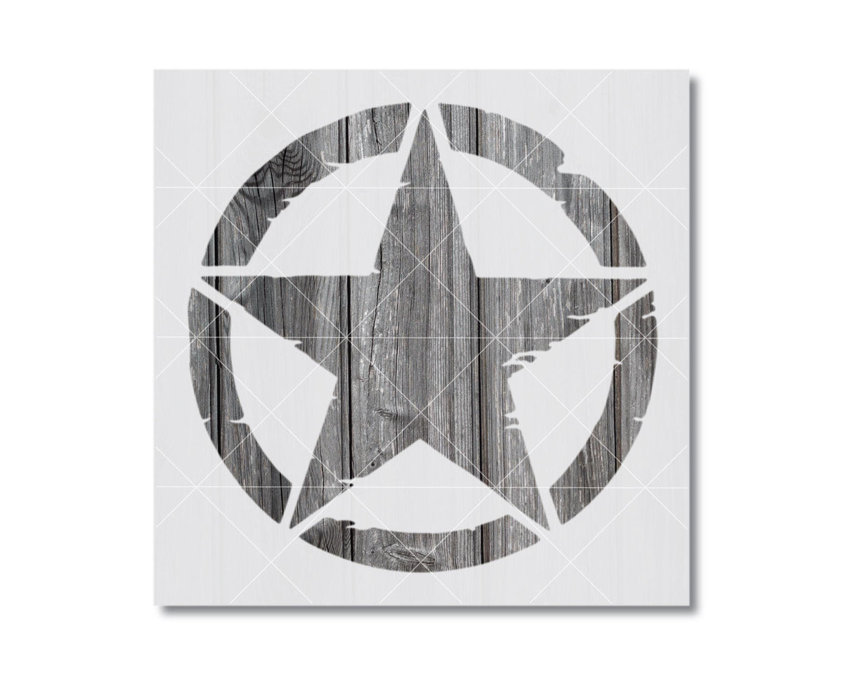 a star-shaped symbol with a wooden texture, creating a visually striking contrast between the star and the wood grain.