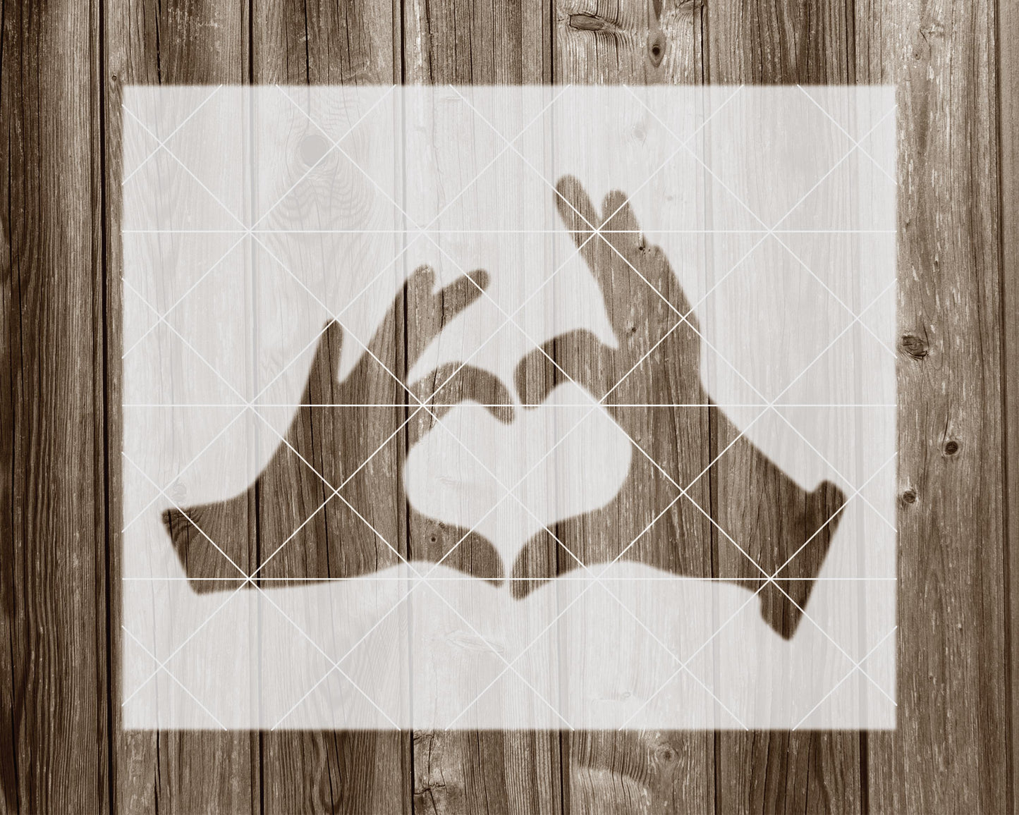 Heart Hands Stencil, Reusable Stencil For Painting, 2090